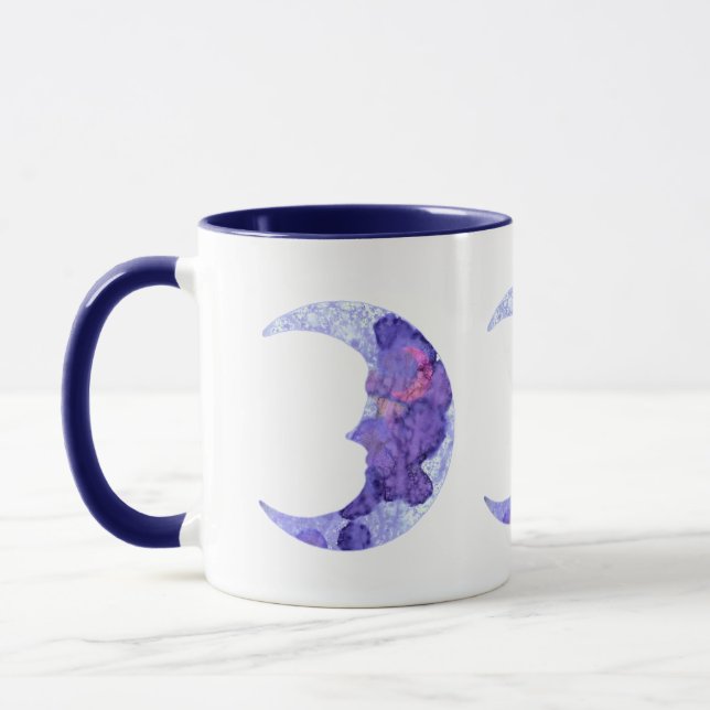 Painted Crescent Moons Mug (Left)
