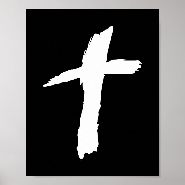 Painted Cross, Christian Art Poster (Front)