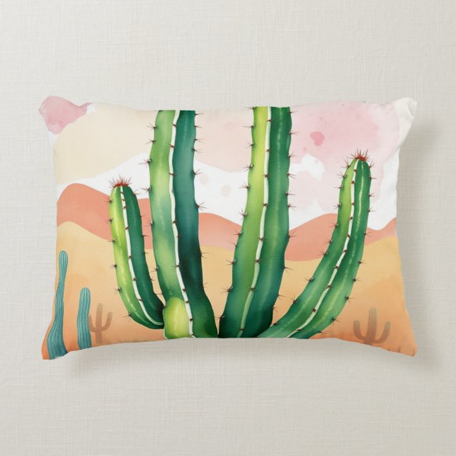 Painted Desert Blooms Decorative Cushion (Front)