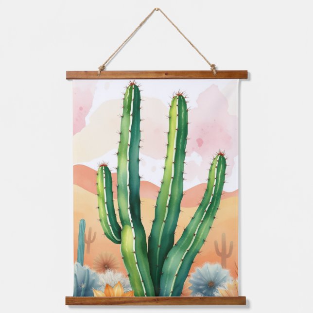 Painted Desert Blooms Hanging Tapestry (Front)