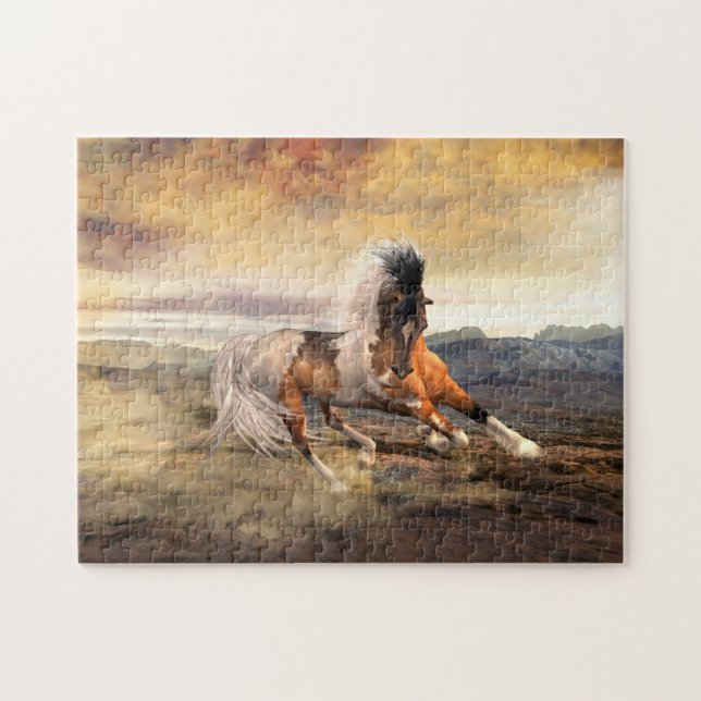 Painted Desert Mustang Horse Jigsaw Puzzle (Horizontal)