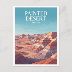 Painted Desert National Park Area Holbrook Arizona Postcard