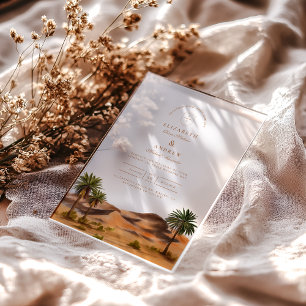 Painted Desert Wedding Acrylic Invitations