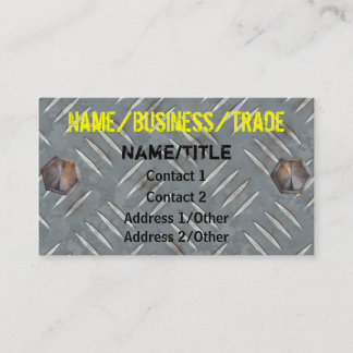 Painted Diamond Plate Business Card