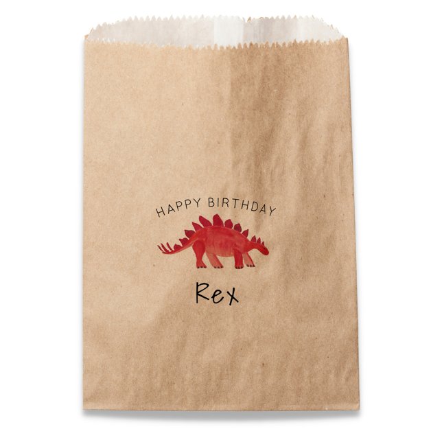 Painted Dino Birthday Party Favour Bag (Creator Uploaded)