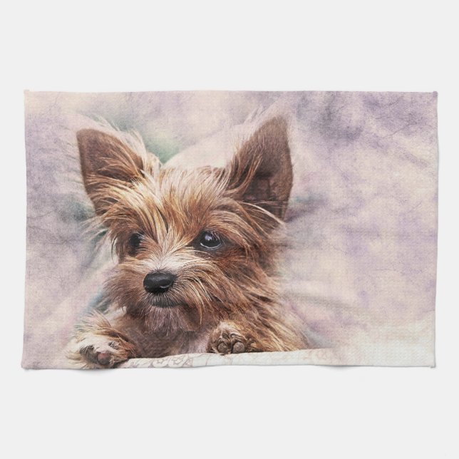 Painted Dog Print Tea Towel (Horizontal)