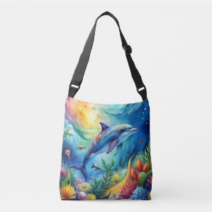 Painted Dolphin Crossbody Bag