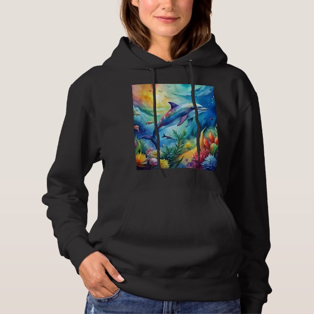 Painted Dolphin Hoodie (Front)