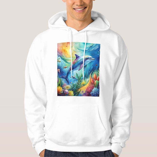 Painted Dolphin Hoodie (Front)