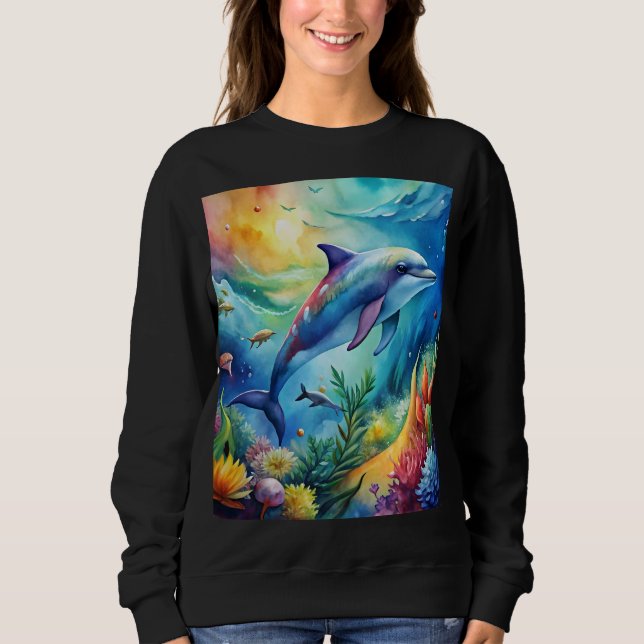 Painted Dolphin Sweatshirt (Front)