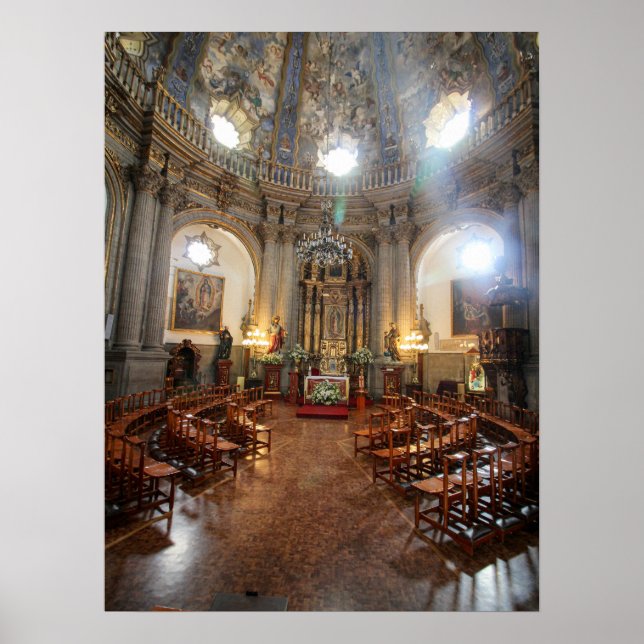 Painted Dome, Baroque Chapel Interior Poster (Front)