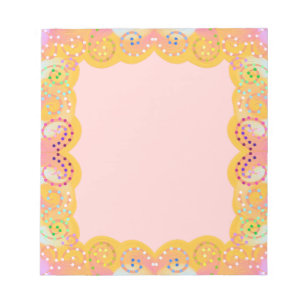 Painted Dots and Swirls You Customise Notepad