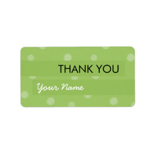 Painted Dots green Thank You Sticker