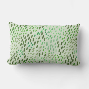 Painted Dots Light Green Lumbar Cushion