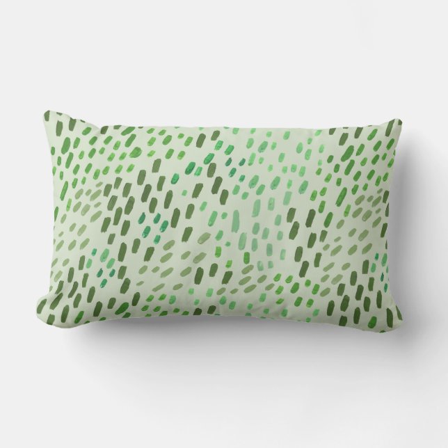 Painted Dots Light Green Lumbar Cushion (Front)