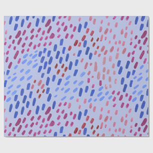 Painted Dots Pattern – Hand-Painted Abstract Blue Wrapping Paper