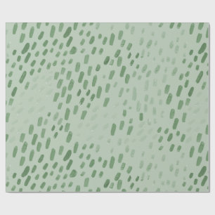 Painted Dots Sage Wrapping Paper