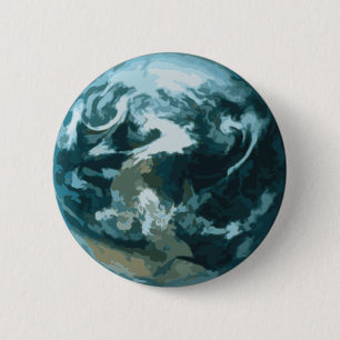 Painted Earth 6 Cm Round Badge