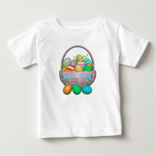 Painted Easter Eggs in Basket Baby T-Shirt