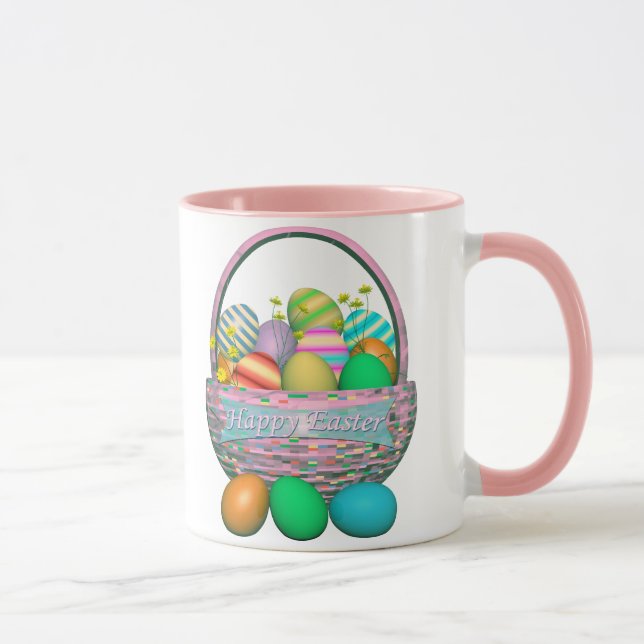 Painted Easter Eggs in Basket Mug (Right)