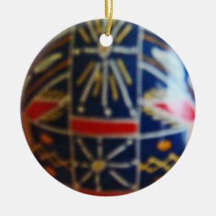 Painted Egg Rd 2 Ceramic Tree Decoration