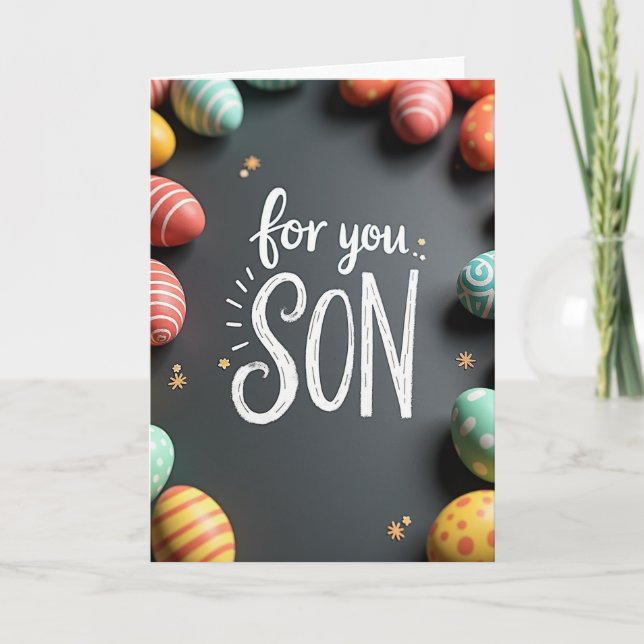 Painted Eggs Son Card (Front)