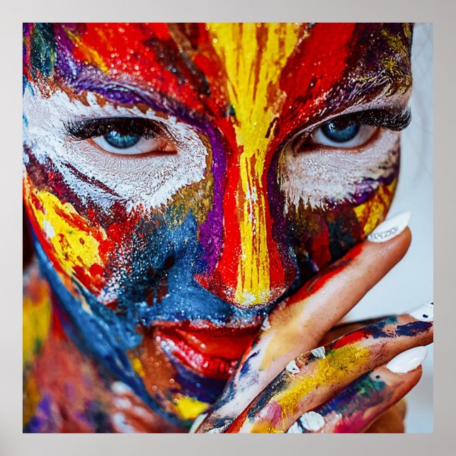 Painted Face Poster (Front)