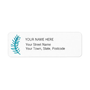 Painted Ferns Return Address Label