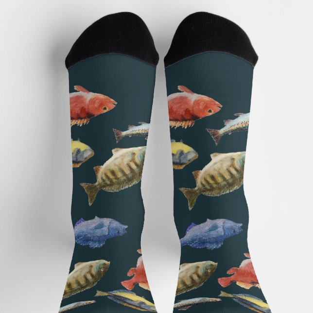 Painted Fish Socks (Top)