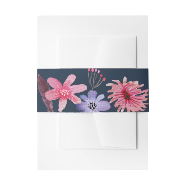 Painted Flora Belly Band Invitation Belly Band (Front Example)