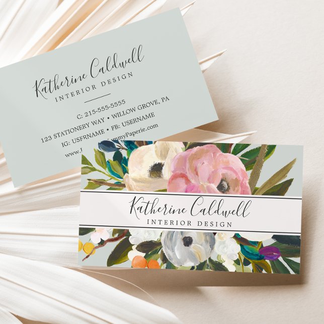 Painted Floral Business Card (Creator Uploaded)