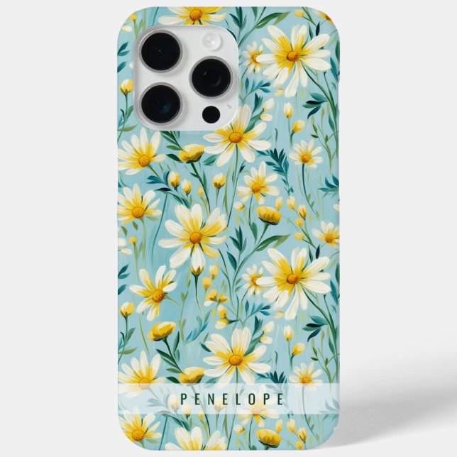 Painted floral pattern  personalised iPhone case   (Back)