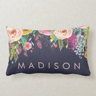 Painted Floral Personalised Girls Cushion