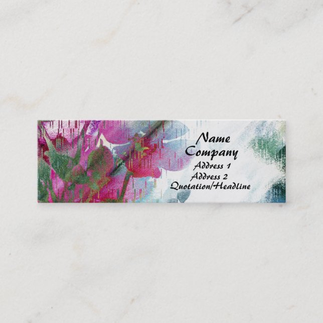 Painted Floral Small Business Cards (Front)