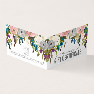 Painted Floral Store Gift Certificate Template