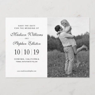 Painted Floral Striped Pattern - Save the Date
