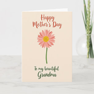 Painted Flower Mothers Day Card