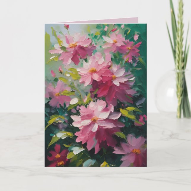PAINTED FLOWERS ALL OCCASION, BLANK CARD (Front)