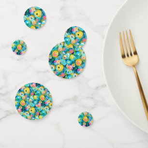 Painted Flowers Art Colorful Summer Floral Fun Confetti