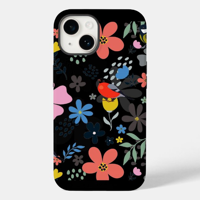 Painted Flowers Case-Mate iPhone Case (Back)