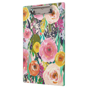 Painted Flowers Ladies Gift Clipboard