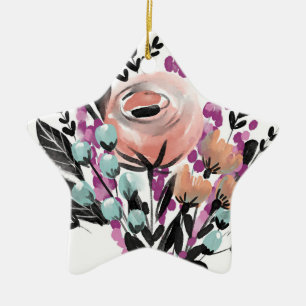 Painted Flowers Ornament