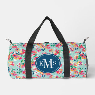 Painted Flowers Pattern Duffle Bag