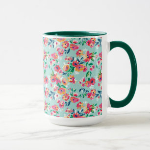 Painted Flowers Pattern Mug