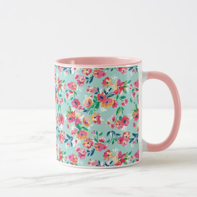 Painted Flowers Pattern Mug (Right)