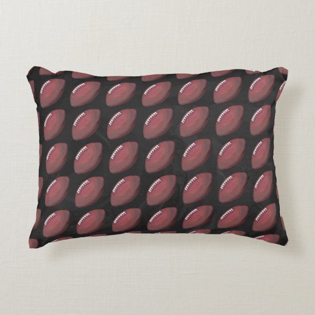 Painted Football Pattern Decorative Cushion (Front)