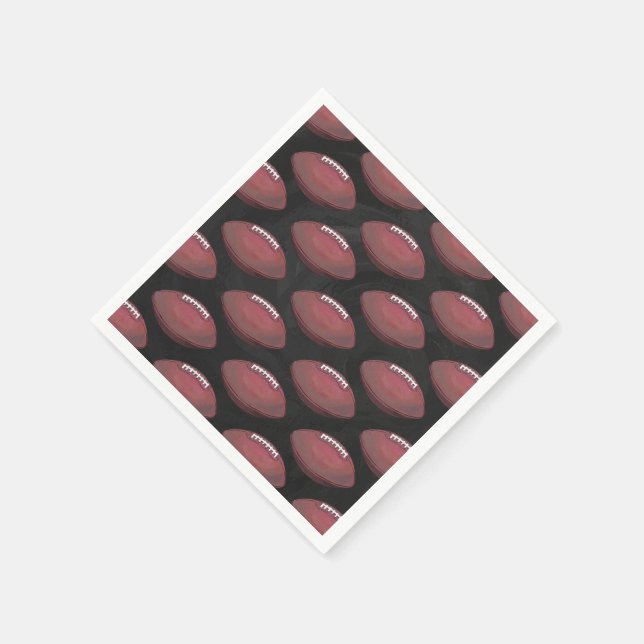 Painted Football Pattern Napkin (Corner)