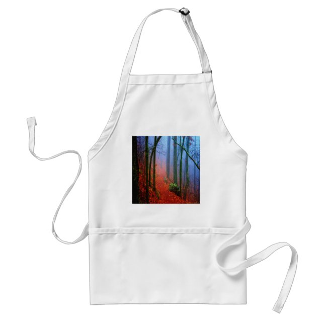 Painted Forest Autumn Blue Fog Standard Apron (Front)