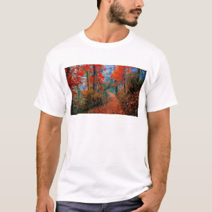Painted Forest Autumn Flame Watercolor Gifts T-Shirt