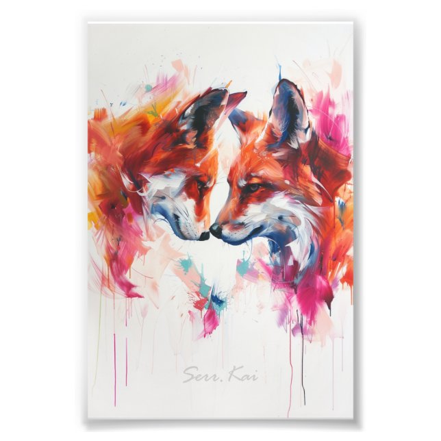 Painted Fox Photo Print (Front)